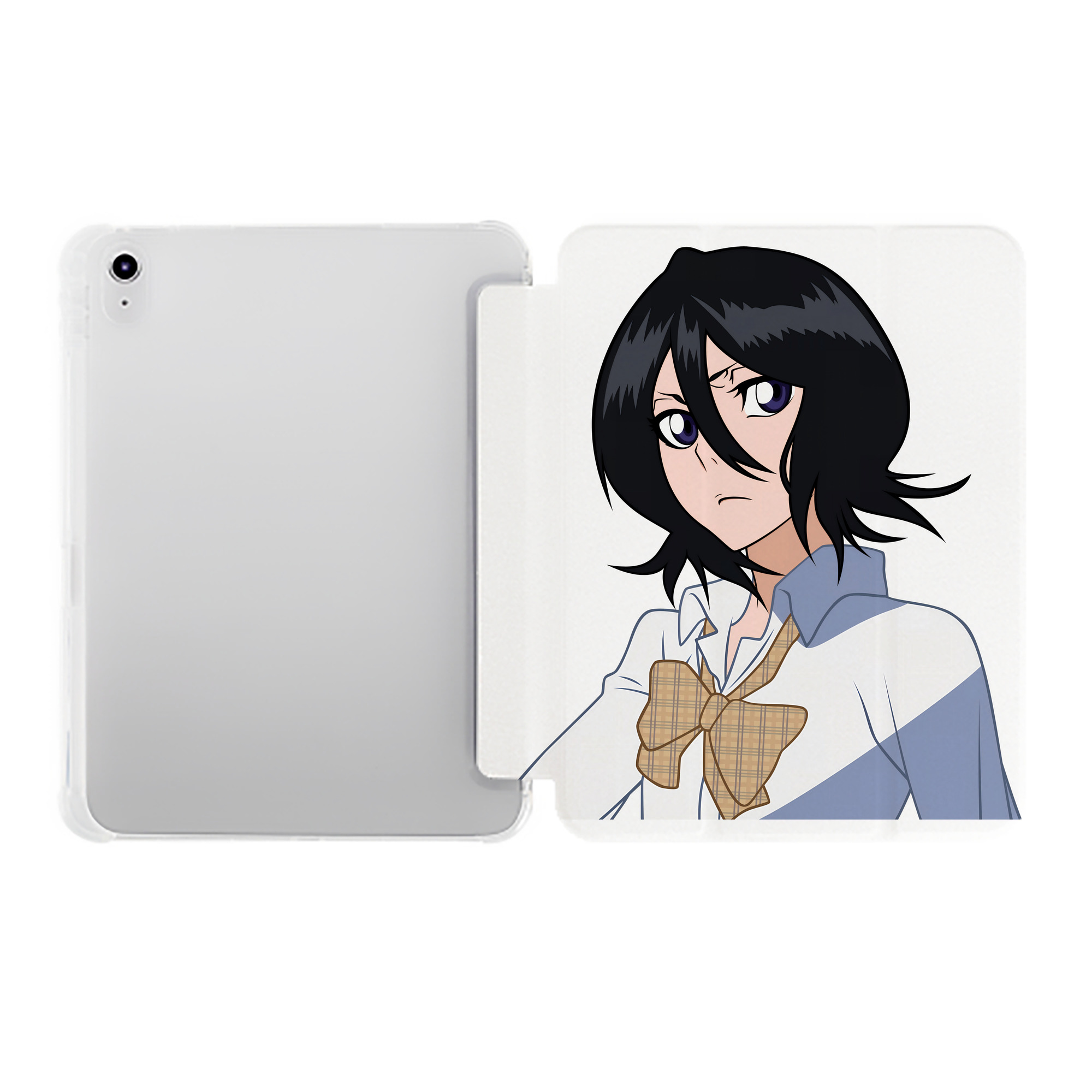 （画像用） ブリーチ 朽木ルキア BLEACH Kuchiki Rukia IPad ケース ペン収納付き 三つ折りスタンド PUレザー×シリコン 対応機種9.5/10.5/10.9インチ